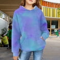 thumbnail image 2 of YunPes Girls Sweatshirt Winter Tie Dye Retro Print Sweatshirt Long Sleeve Comfortable Cute Sweatshirt Brand Hoodies, 2 of 7