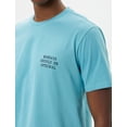 thumbnail image 6 of Slogan Printed Slim Fit Crew Neck Short Sleeve Cotton T-Shirt, 6 of 6