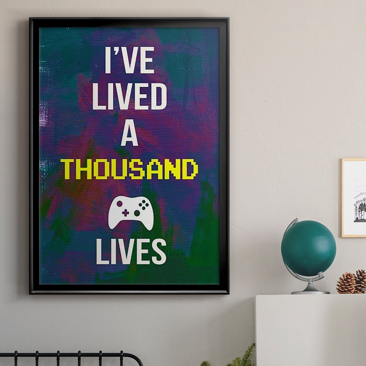 Gamer at Play I Premium Framed Print - Ready to Hang