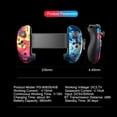 thumbnail image 3 of Wireless Bluetooth Game Controller PG-9083B with Red-Blue Flame Design - Supports iOS 11-13.3, Android 6.0+, Windows 7/8/10 PC, Smartphones & Tablets (5-10 Inch); Ultra Agile Operation, Ergonomic, 3 of 6