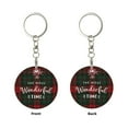 thumbnail image 2 of Naloa Wonderful Time Christmas Print Round Keychain Keychain Key Ring, Key Tag, Key Chain Bulk for Gift Accessories (Round), 2 of 7