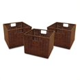 thumbnail image 1 of Pemberly Row Petits Paniers Filaires en Noyer Ancien (Lot de 3), 1 of 1