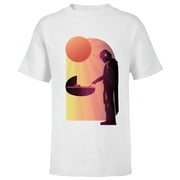 Star Wars The Mandalorian The Child Discovery Silhouette - Short Sleeve T-Shirt for Kids - Customized-White