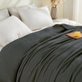thumbnail image 4 of czcpp-Cozy Flannel Blanket Printed -Queen Size Bed Blanket for Home Decoration - Ultra Soft, Lightweight, Microfiber Throws (Queen - 90" x 90", Dark Gray), 4 of 4