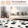 thumbnail image 2 of ODIKA 6'x9' Machine Washable Non-Slip Area Rug, Stylish Monochrome Abstract Design for Modern Spaces High Traffic Rug, Black, 121608, 2 of 7