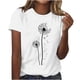 thumbnail image 1 of Camiseta de Manga Corta de Cuello Redondo Impresa para las Mujeres, Casual Diario Y Partido de Moda Superior, 1 of 2