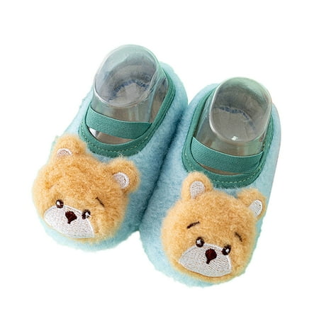

Little Boys Girls Comfortable Shoes Toddle Short Footwear Winter Toddler Shoes Soft Bottom Indoor Floor Animal Socks Shoes