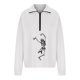 thumbnail image 3 of Blusa de mujer con cremallera y solapa con estampado de Halloween Pompotops  FGAJ21065, 3 of 7
