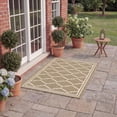 thumbnail image 3 of Safavieh Courtyard Amy Geometric Indoor/Outdoor Area Rug, Green/Beige, 4' x 5'7", 3 of 11
