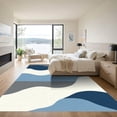 thumbnail image 3 of ODIKA 6'x9' Machine Washable Non-Slip Area Rug, Abstract Navy Blue High Traffic Rug, Blue, 1067490, 3 of 7