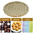 thumbnail image 5 of BESTYASH Round Woven Bamboo Basket for Home Storage Light Green 1Pcs, 5 of 6