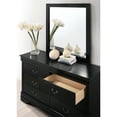 thumbnail image 4 of Furniture of America Jussy Solid Wood 2-Piece Dresser and Mirror Set in Black, 4 of 4