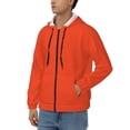 thumbnail image 3 of Uemuo Orange for Men's Fashion Full-zip Hoodies & Sweatshirts with Kangaroo Pocket, Zip-up Hooded Sweatshirt, Moisture Wicking & Breathable-Medium, 3 of 5