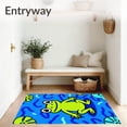 thumbnail image 3 of ODIKA 3'x5' Machine Washable Non-Slip Area Rug, Delightful Swamp Friend Embroidery Canvas Artwork Supplies Pack High Traffic Rug with Pad, Green, 727397, 3 of 8