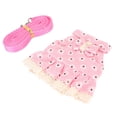 thumbnail image 4 of Small Pet Harness Clotheswith Leash,Rabbit Dress Leash Soft Rabbit Dress Leash Small Animal Harness Leash Set Innovative Solution, 4 of 12