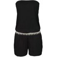 thumbnail image 4 of Women's Strapless Off Shoulder Printed Beachwear Short Rompers Jumpsuits, 4 of 6