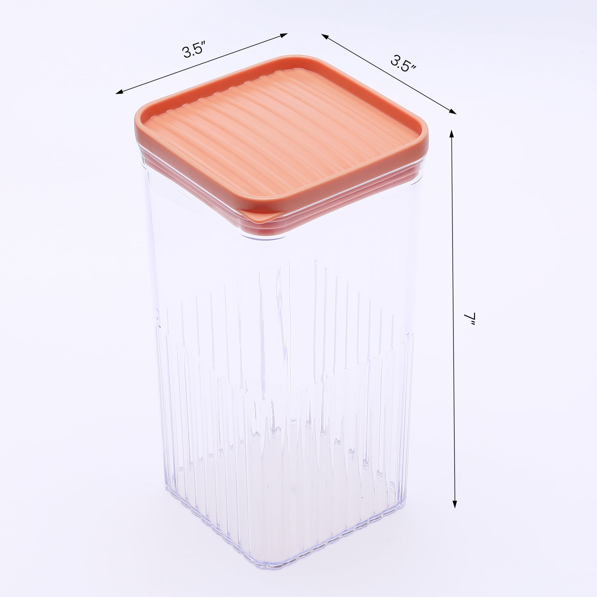 Unique Bargains 5 Pcs Airtight Food Storage Containers for Pantry Organization 30 oz Light Orange