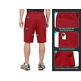 thumbnail image 4 of Little Donkey Andy Men's Hiking Cargo Shorts with 9 Pockets Lightweight Water-resistant Quick Dry Golf Travel Shorts Red S, 4 of 7