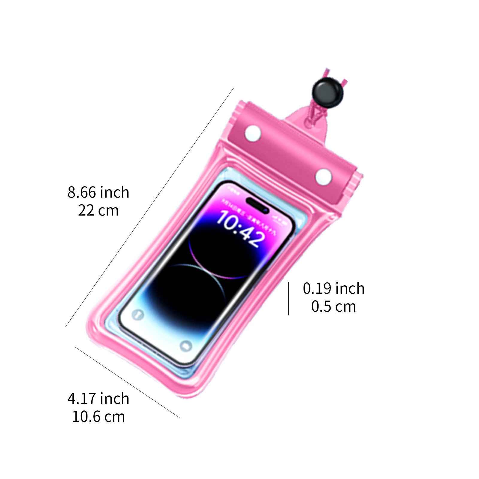 universal waterproof phone pouch, large phone waterproof case dry bag (protection level: ip68) outdoor sports for iphone,samsung,and up to 7.5"