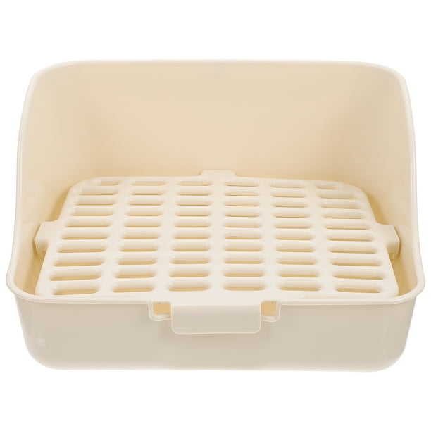 Litter Rabbit Potty Bunny Box Toilet Pan Hay Feeder Train Trainer