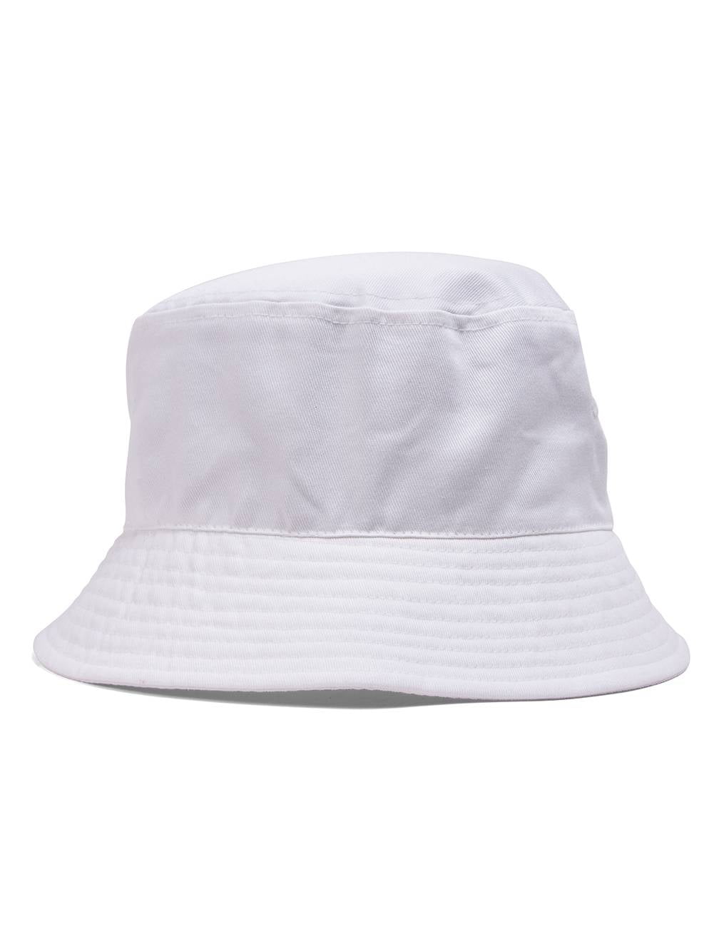 TopHeadwear Blank Cotton Bucket Hat - White - Small/Medium