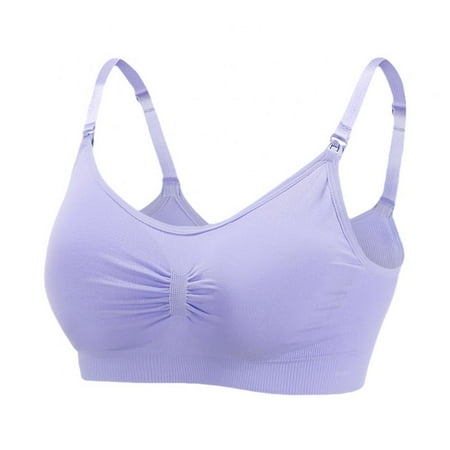 

Baywell Simply Sublime Seamless Nursing Bra for Breastfeeding | Wireless Maternity Bra | Purple 32/70ABCD-46/105ABCD