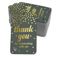 thumbnail image 1 of Inkdotpot Pack Of 50 Thank You For Celebrating With Us Bridal Shower-Baby Shower-Retirement-Wedding-Birthday Favor Paper Tags Craft Real Gold Foil Hang Tags, 1 of 6