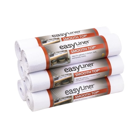 Product photo of EasyLiner Smooth Top 12 in. x 10 ft. White PVC Shelf Liner 6 pack in New/Like New condition