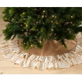 thumbnail image 3 of Sidonia Cotton and Jute Ruffled Holiday Decor Christmas Tree Skirt, One Piece, 3 of 3