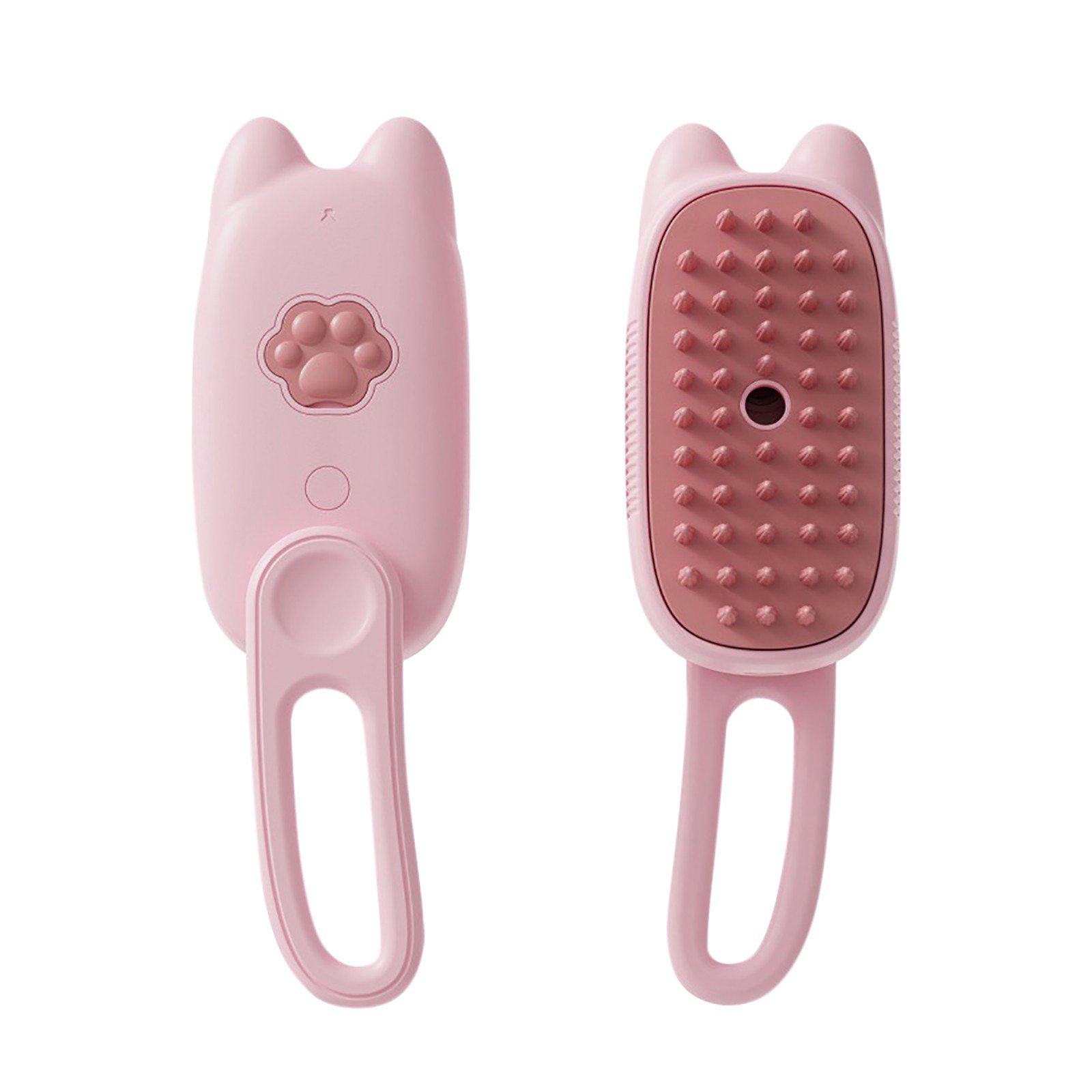 Cat Steam Brush, 3 in 1 Cat Steamy Brush, Silicone Massage Grooming Comb, Pet Hair Cleaning Misting Comb for Kittens（#3Pink）