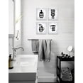 thumbnail image 4 of Bathroom Wall Decor | Canvas Wall Art with Wooden Frames | Funny Toilet Signs Quotes Wall Decor | Small Bathroom Pictures for Wall | Set of 4 | 8x10 inch(Framed), 4 of 6