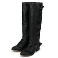 thumbnail image 5 of Breckelle Outlaw-91 New Women Leatherette Buckle Riding Knee High Boot, 5 of 5