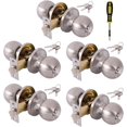 thumbnail image 1 of ( ) Matte Interior Door Knob with Lock for Bedroom/Bathroom Keyless Privacy Door Knobs for Bed/Bath by, 1 of 8
