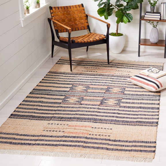 Safavieh Kilim Comgan Tribal Area Rug, Natural/Black, 5' x 8'