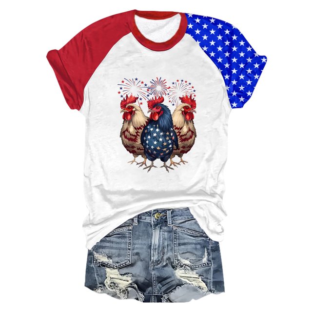 YDLCAFD T-Shirt Imprimé à Manches Courtes Col Rond pour Femmes Printemps Été