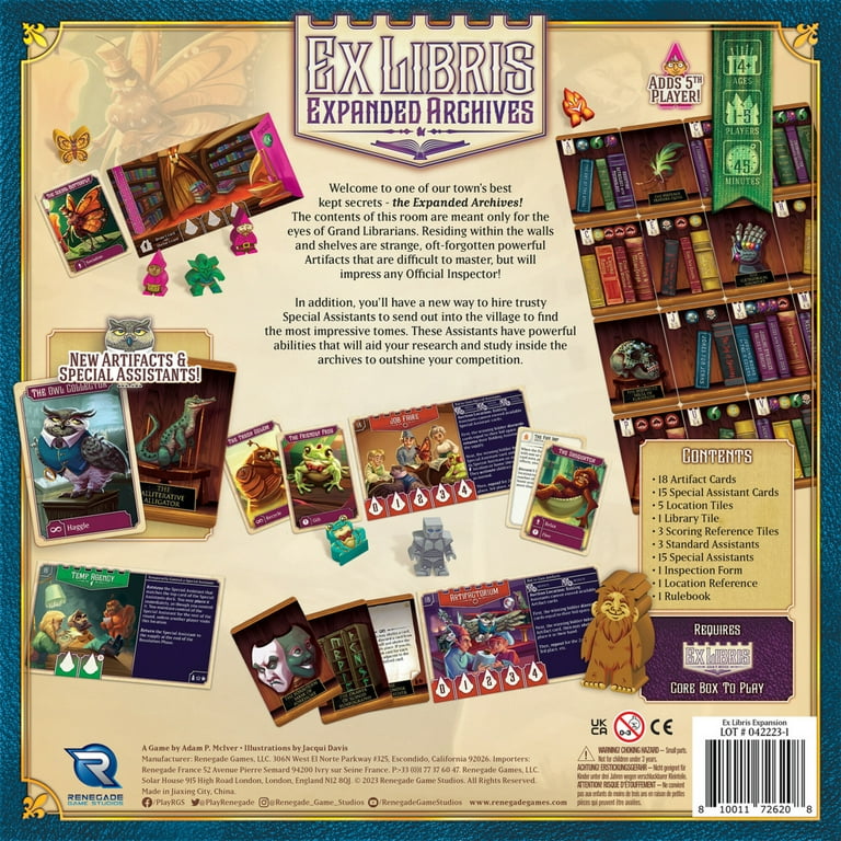 Renegade Game Studios: Ex Libris: Expanded Archives Expansion Renegade Game Studios: Ex Libris: Expanded Archives Expansion