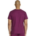 thumbnail image 3 of Dickies EDS Signature Scrubs Top for Men V-Neck Plus Size 81906, 5XL, Wine, 3 of 7
