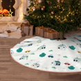 thumbnail image 6 of Daiia Cartoon House Car Drawing Merry Christmas Tree Skirt , Xmas Large Lace-up Tree Skirt, Santa Snowflakes Rustic Home Decorations New Year Party Farmhouse Decor-36", 6 of 7