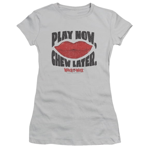 Dubble Bubble Play Chew S/S Junior Women's T-Shirt Sheer Silver