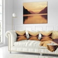 thumbnail image 2 of Designart Fantastic Swiss Lake at Sunset in Brienz - Seascape Throw Pillow - 18x18, 2 of 4