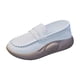 thumbnail image 3 of Zapatos casuales para mujer, cómodos, a la moda, con suela gruesa, sin cordones y con plataforma para exteriores. beige 35, 3 of 9