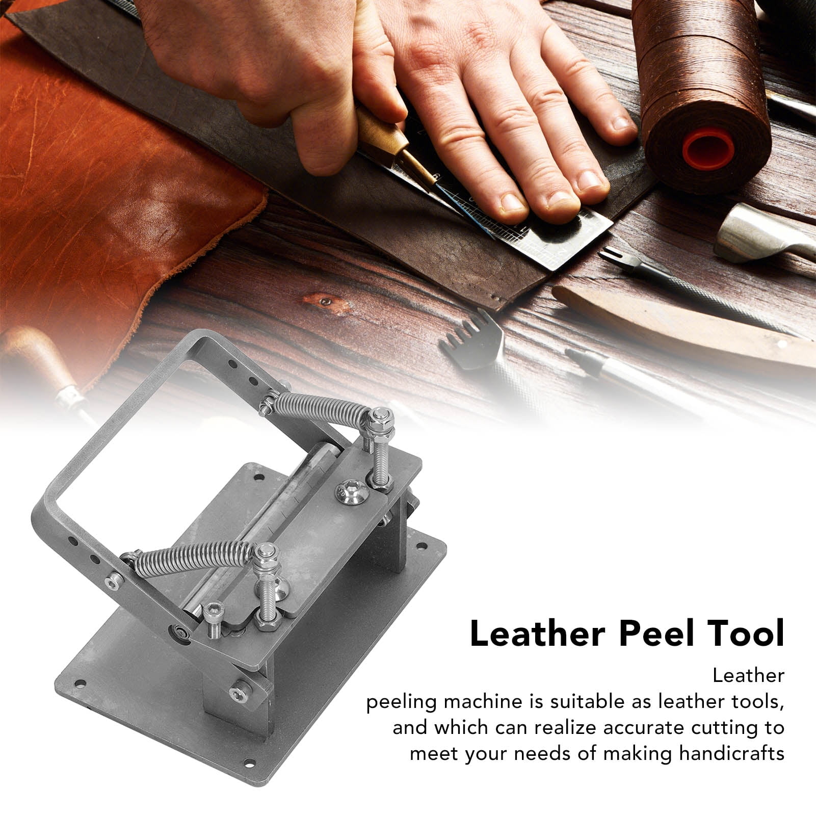 Manual Leather Peeling Machine DIY Light Weight Stainless Steel Accurate Cutting Leather Skiver Peeler Splitter for Home,DIY Leather Skiver Peeler,Manual Leather Peeling Machine