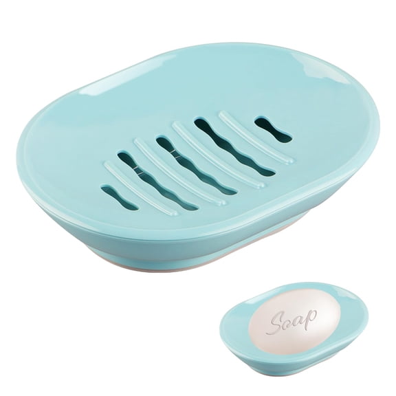 2Pack Soap Dish with Drain,Keep Your Soap Dry and Clean, Durable Soap Tray