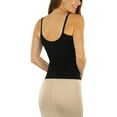 thumbnail image 3 of ToBeInStyle Women's Seamless Underbust Shaping Camisole w/Adjustable Straps - Black - M/L, 3 of 7