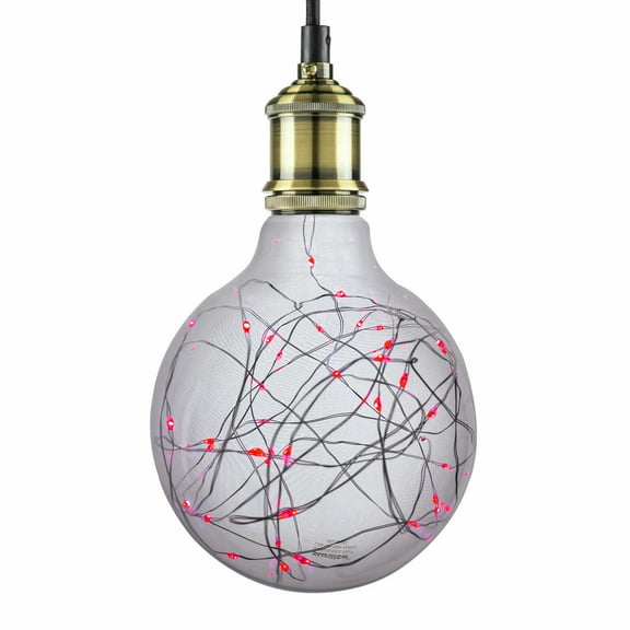 Sunlite G40 Globe Shaped Bulb, 40 Red LED Fairy Lights Inside, Medium (E26) Base, Decorative, Party, Holiday, Kids Room, Patio Lights