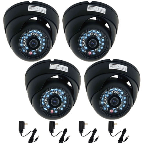 4x Dome Security Camera Outdoor CCD IR Day Night Vision 480TVL Wide Angle B4A 