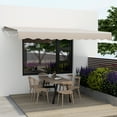 thumbnail image 5 of Gymax 12 x 10 ft Outdoor Patio Retractable Awning Polyester Sunshade Cover w/ Manual Crank Handle Deck Beige, 5 of 10