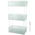 thumbnail image 2 of Acrylic Bathroom Storage Rack 3 Tiers Bathroom Counter Organizer Countertop Storage Cosmetic Storage Box for Makeup Cosmetic Perfume Dark Green, 2 of 5
