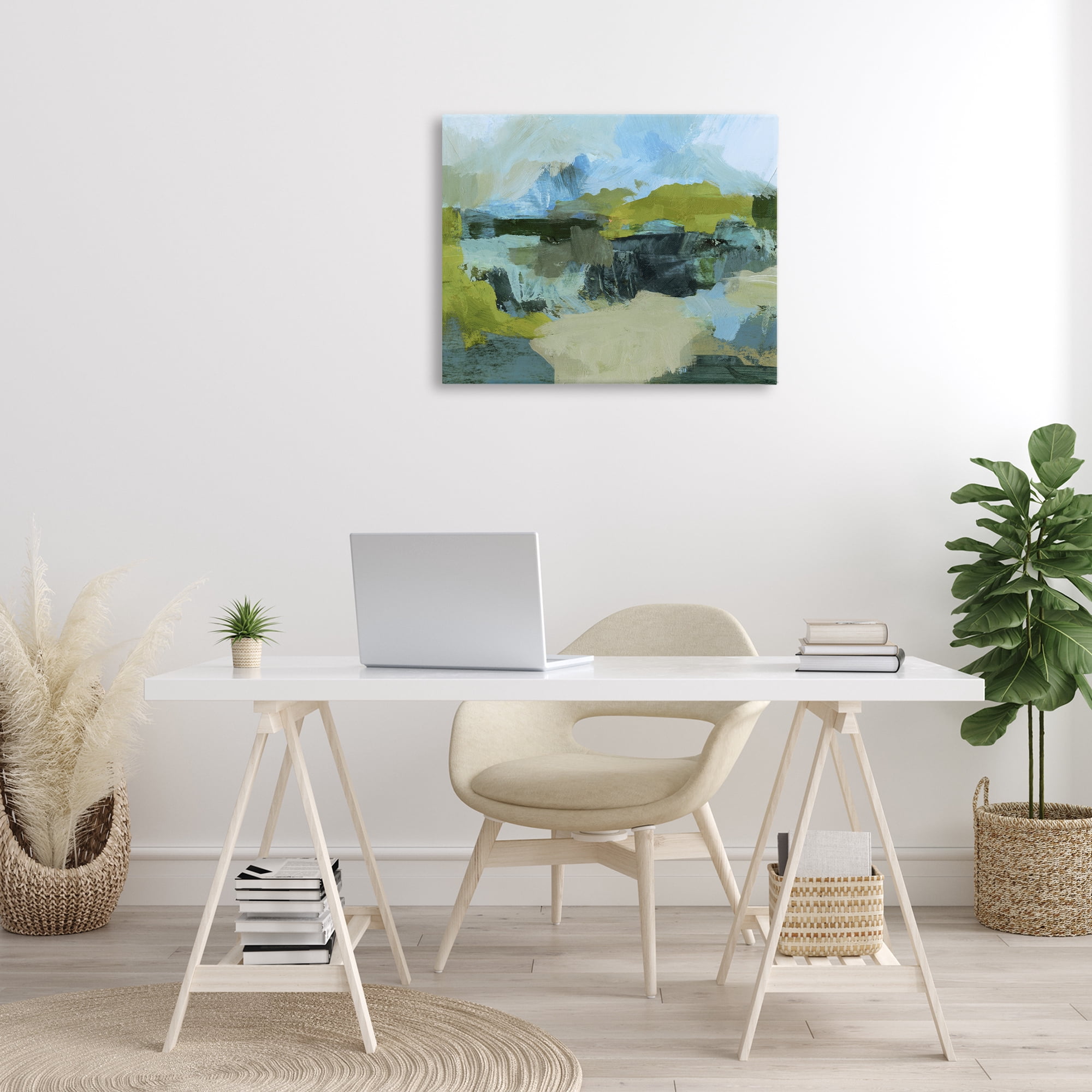 Stupell Industries Expressive Landscape Abstract Abstract Painting Wrapped Canvas Art Print Wall Art, 30 x 24