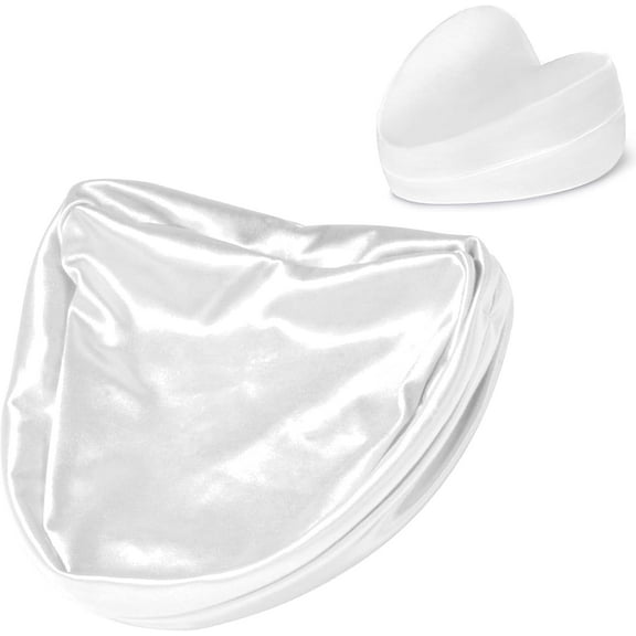 Knee Pillow Cover 9.8" x9.8" x5.9", Leg Pillowcase Replacement, Contour Pillow Case for Heart Shaped Knee Pillow (White)